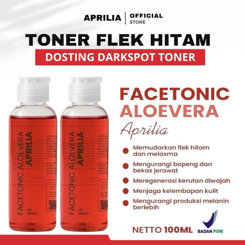 TONER FLEK HITAM (BELI 1 GRATIS 1) TONER PENGHILANG FLEK HITAM TONER APRILIA TONER MENCERAHKAN WAJAH