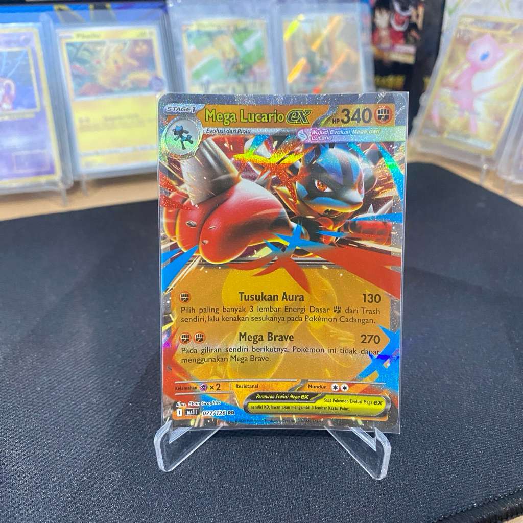 Kartu Mega Lucario EX 077 /126 RR TCG Pokemon Evolusi Mega Indonesia