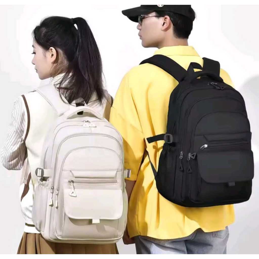 Tas Ransel Polos Pria Wanita Tas Sekolah Anak Perempuan SD SMP Tas Punggung Anak