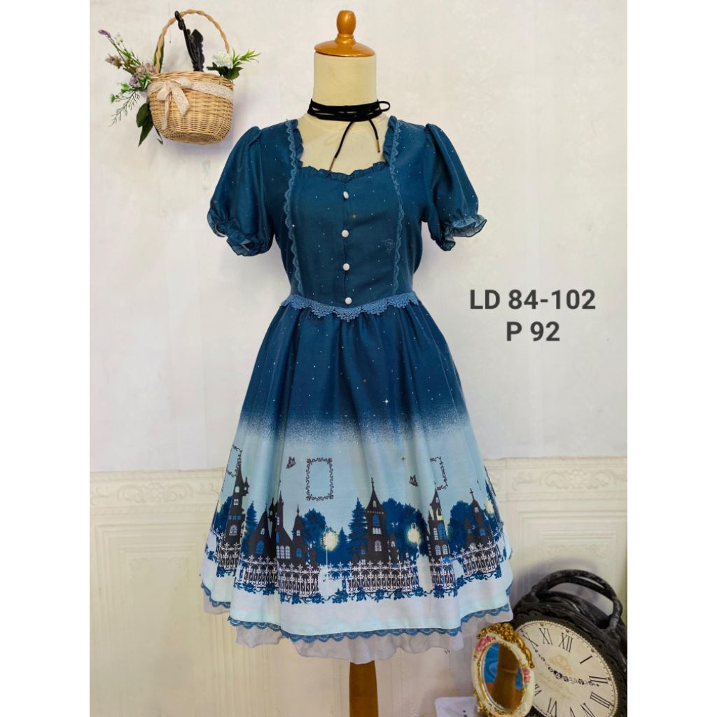 Dress kawaii liz lisa axes femme flower pattern