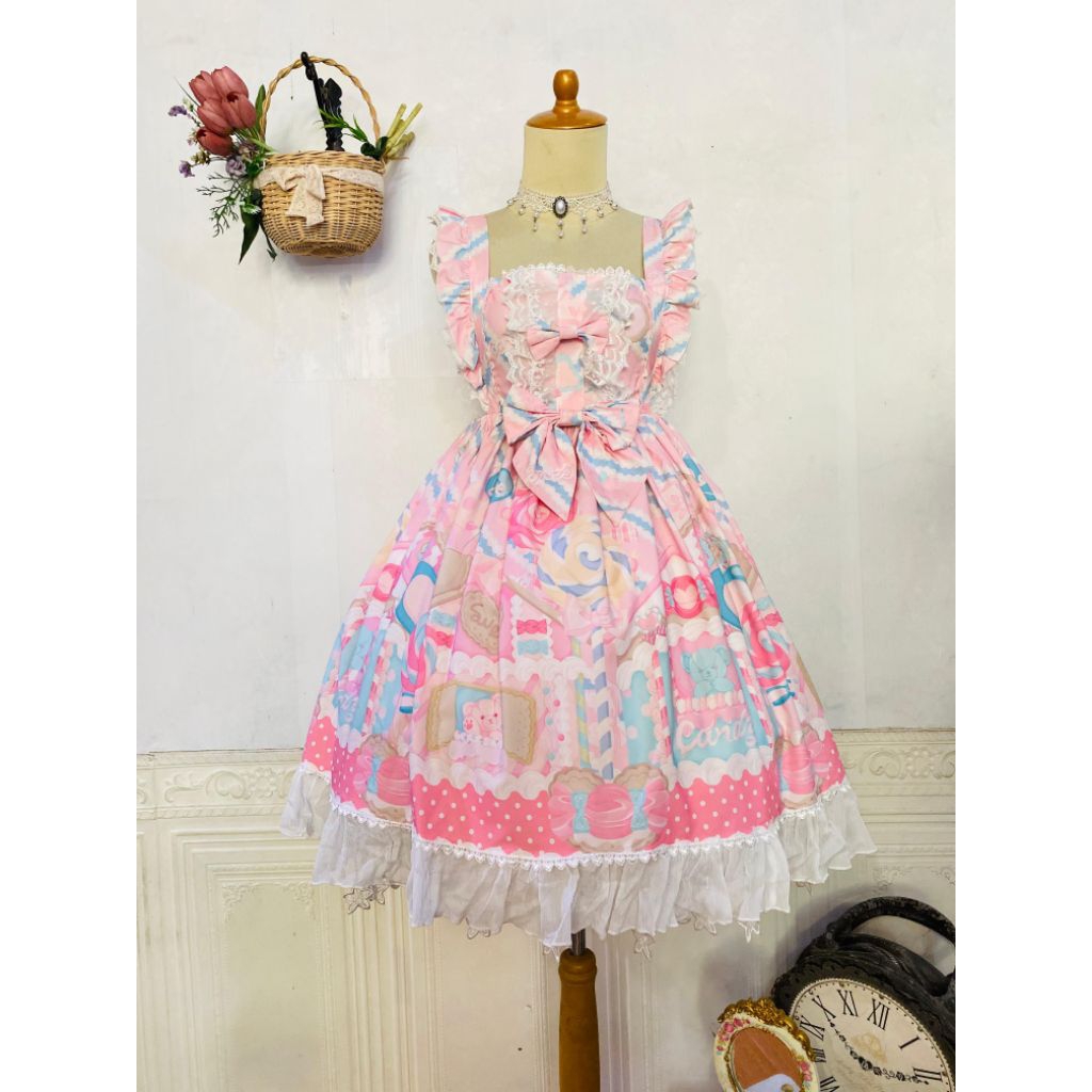 Dress lolita sailor cute pattern  / gaun noni belanda kawaii