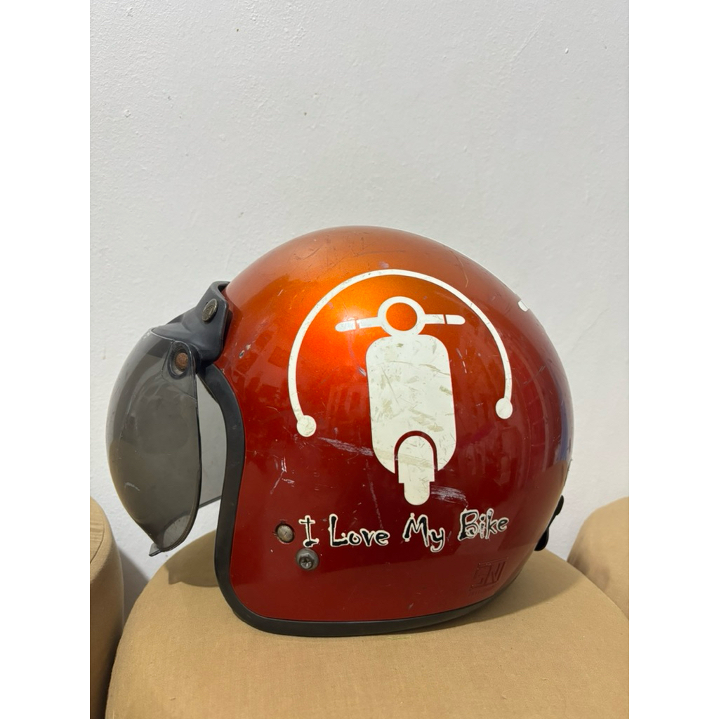 PRELOVED HELM BOGO MAROON MURAH