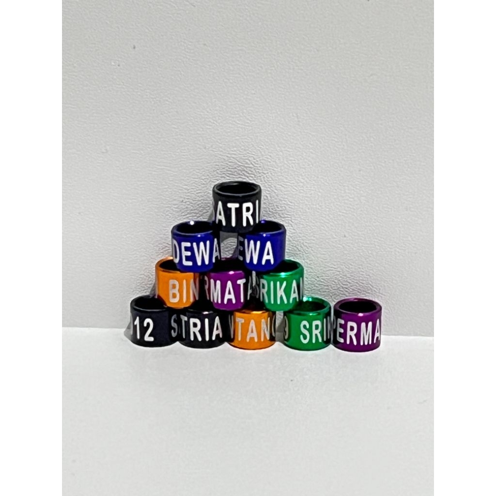 Ring Eceran Ukuran 6 mm bisa buat Kepodang Derkuku anakan poksay dewasa jalak suren dan sejenisnya