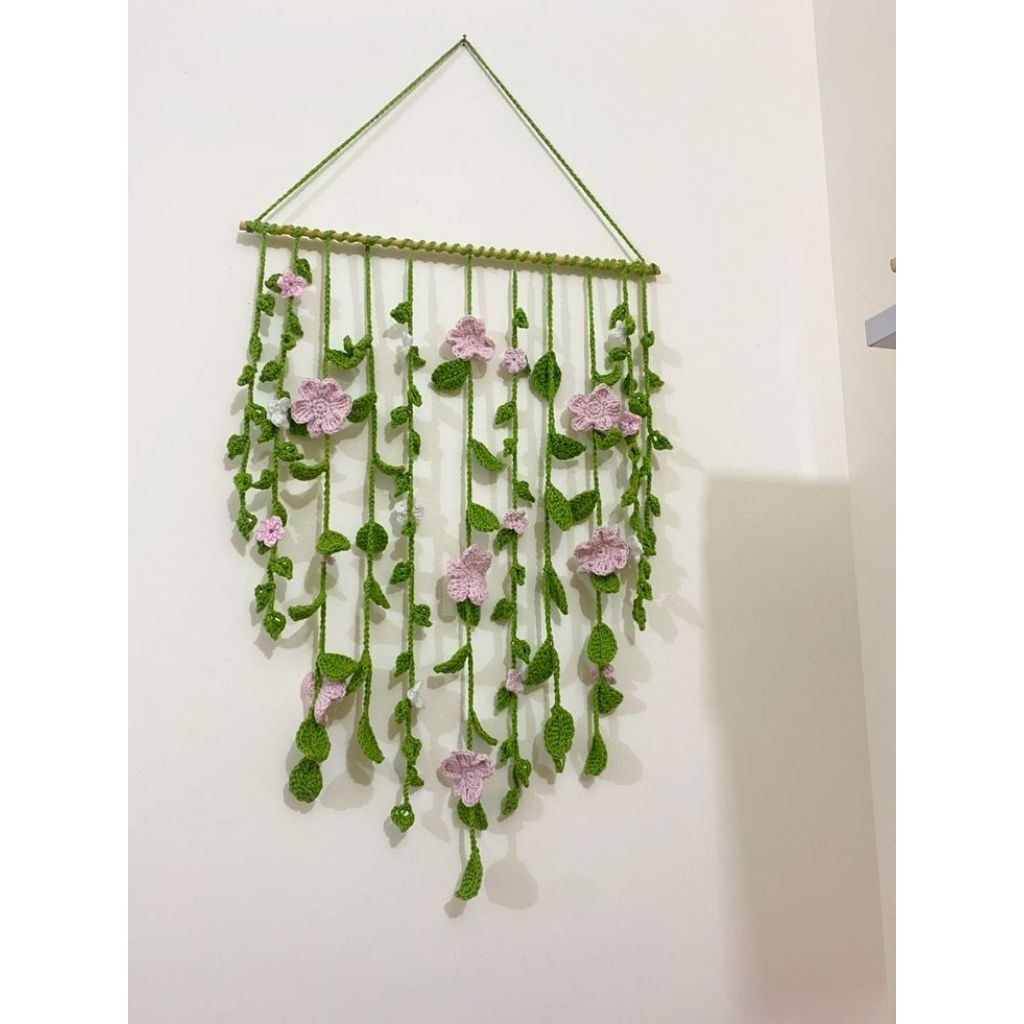hiasan dinding rajut | model bunga | hiasan dinding bunga | Najmi Rajut