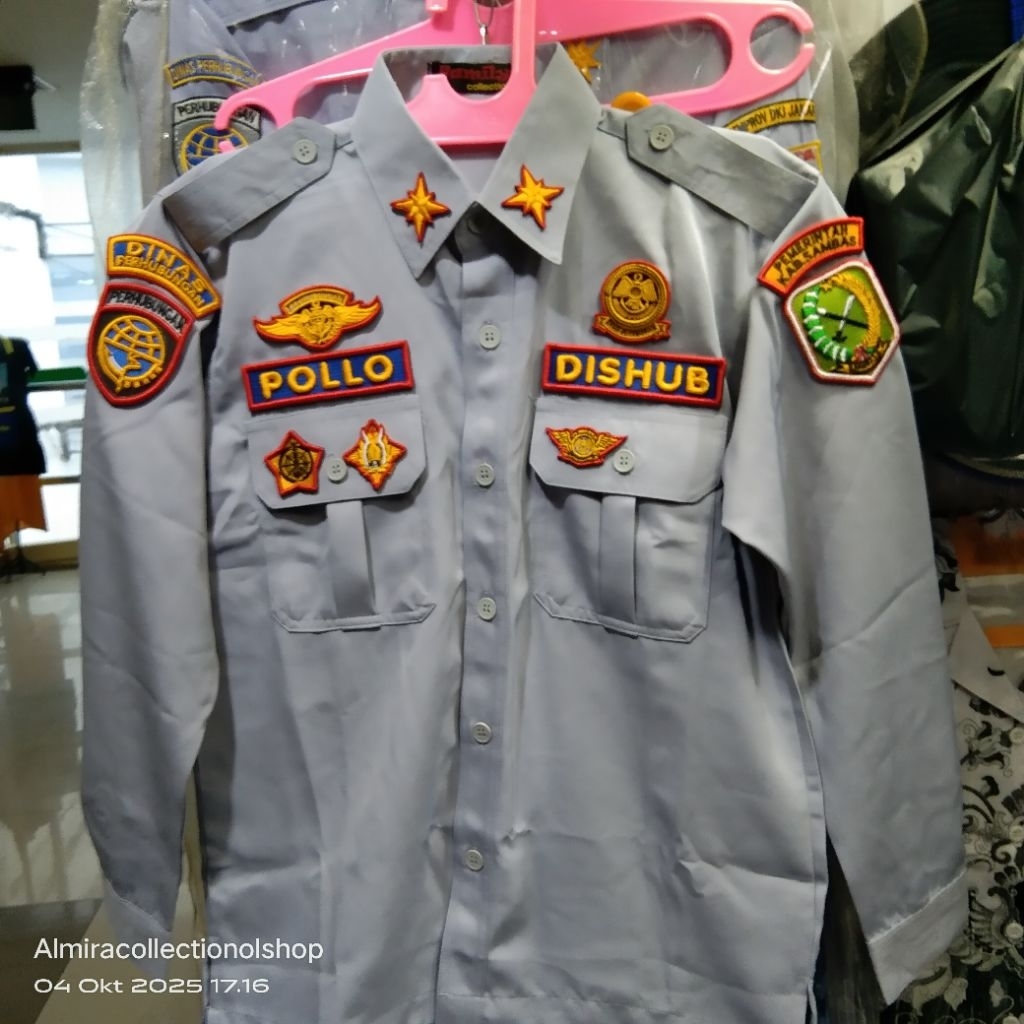 kemeja dishub bordir timbul seragam perhubungan bordir timbul baju dishub