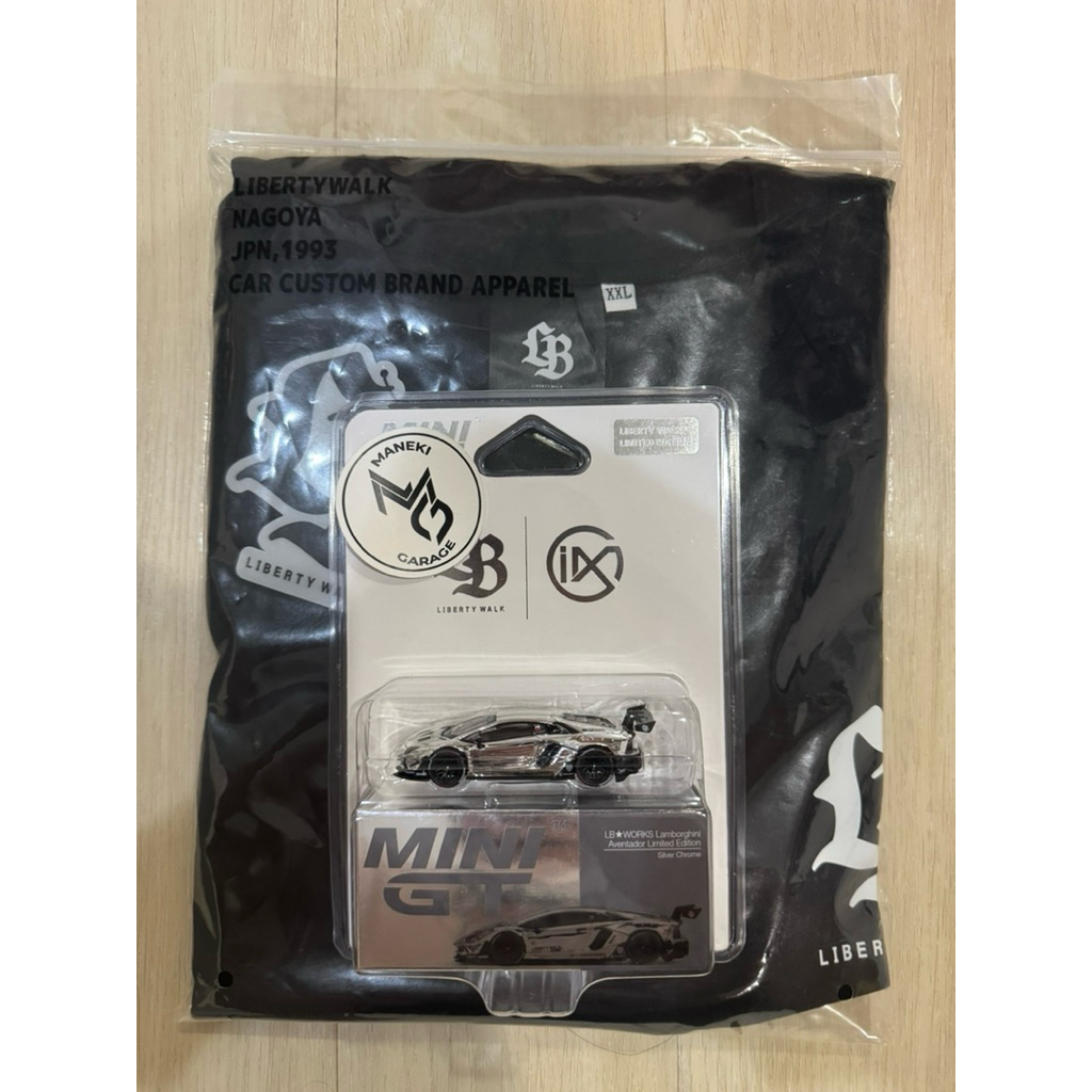 miniGT 1/64 Scale Lamborghini Aventador Silver Chrome Limited Edition IMX 2025