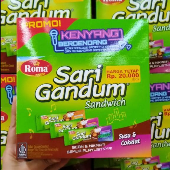 Roma Sari Gandum Sandwich Coklat | Box Isi 12 sachet