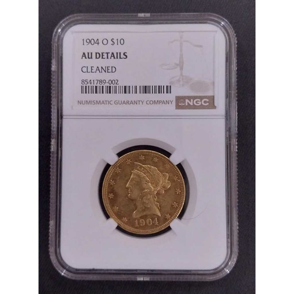 Logam Mulia Koin Emas USA Liberty 1904 NGC AU Details - 16,72 gram