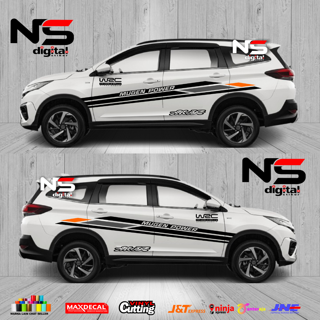 NEW COD Stiker Mobil Rush GR Model WRC List Simple