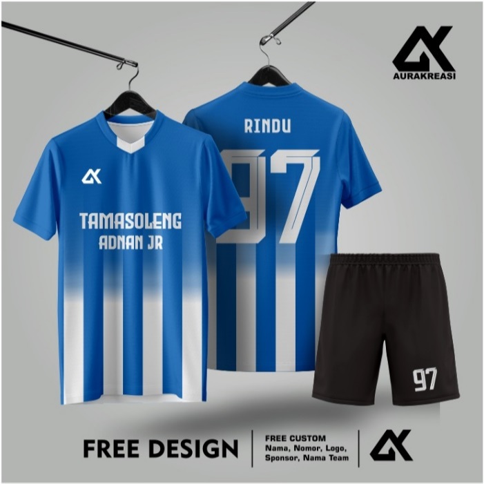 Jersey Printing Jersey Custom Jersey Futsal Jersey Sepakbola (CELANA POLOS)
