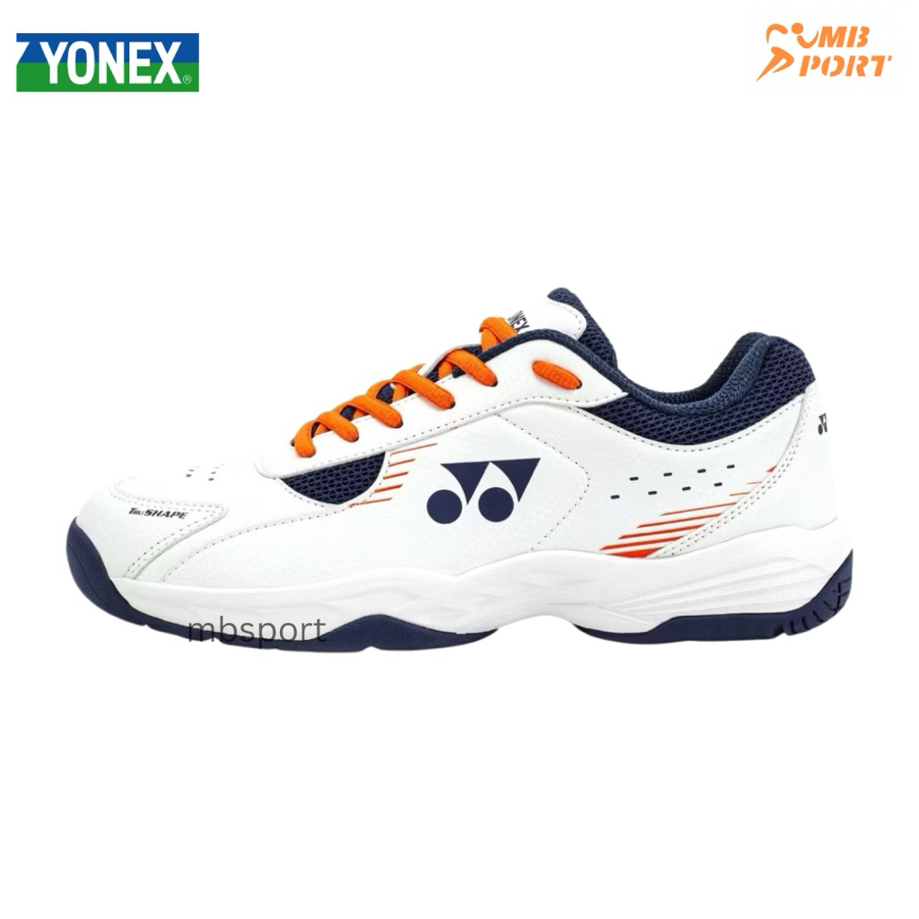 Sepatu Badminton Bulutangkis Anak Dewasa YONEX Hexis  - White Crown Blue