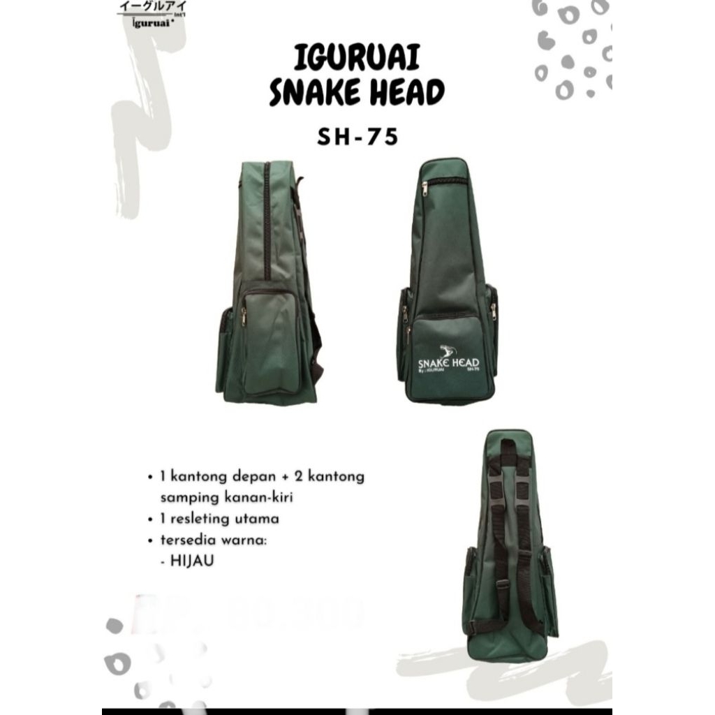 Tas Pancing Iguruai Snake Head 75 cm