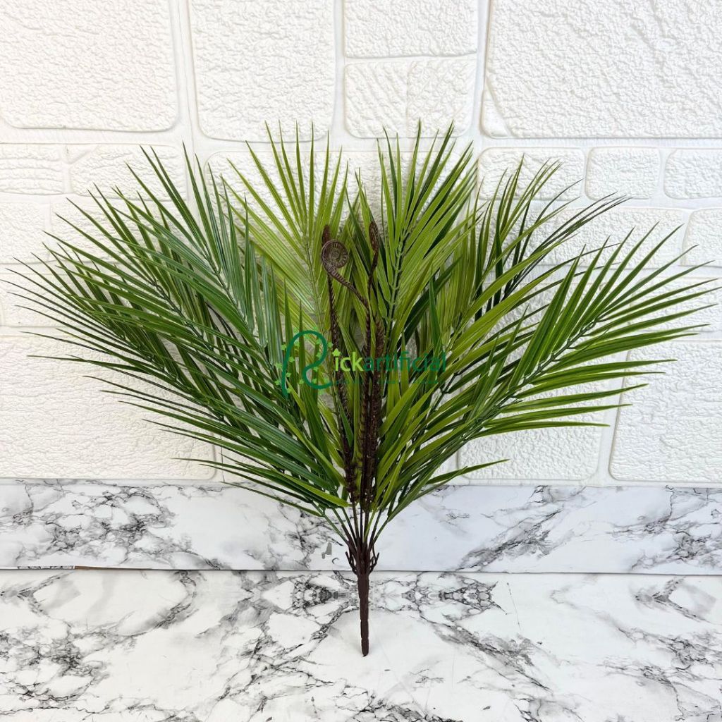 Tanaman Hias Daun Artificial Daun Palem X12 Latex Hiasan Dekorasi Ruangan Aesthetic