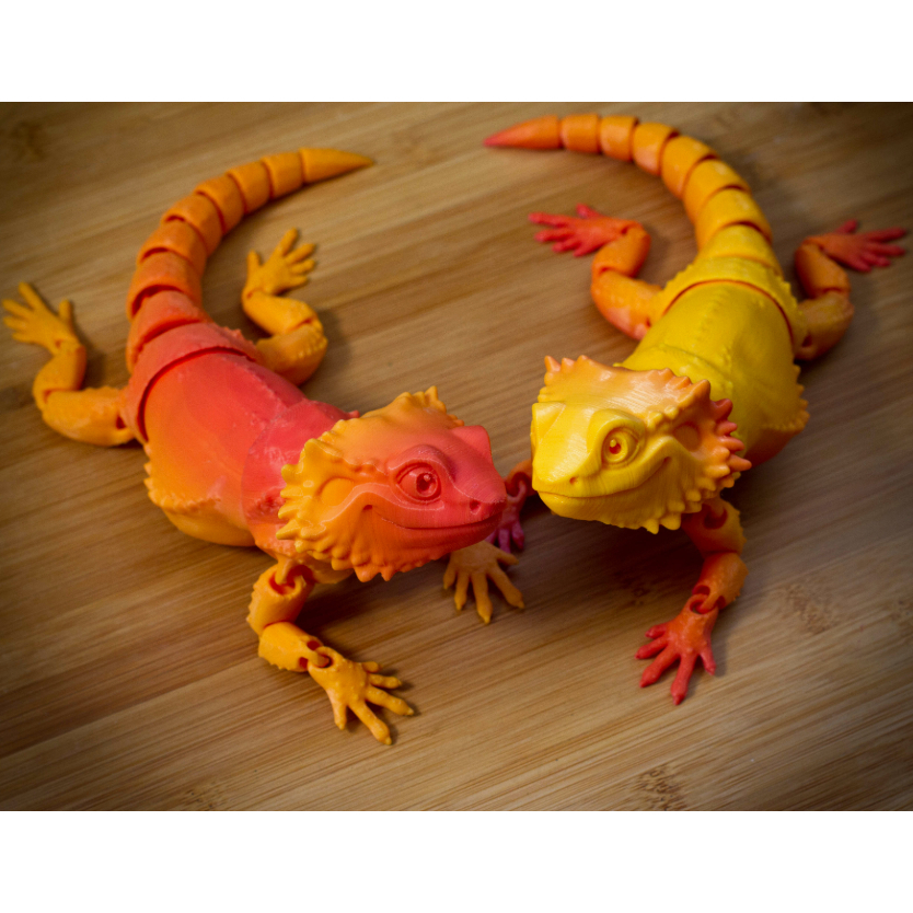 Mainan Bearded Dragon Artikulasi – Replika Kadal Gurun Bisa Digerakkan dari Plastik Berkualitas