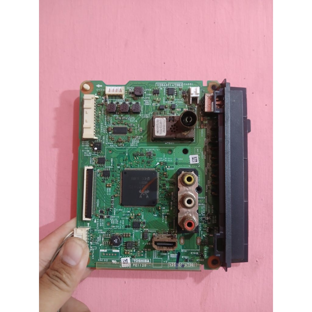 Mainboard tv led Toshiba 32P1400vj. tcon pisah tcon LG