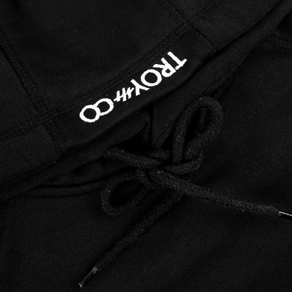 Troy Company Hoodie Boxy Raglan Black Obscure - Hoodie Boxy Hitam BRH 3361