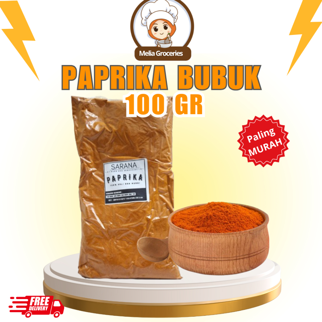 Bubuk Paprika 100 gr / Paprika Powder 100gr / 100% Original / Premium Qulity