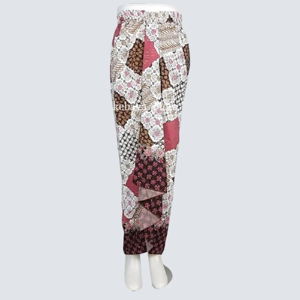 Rok Batik Wanita Model Kain Lilit Rempel Bahan Polyster Premium Warna Wajik Pink