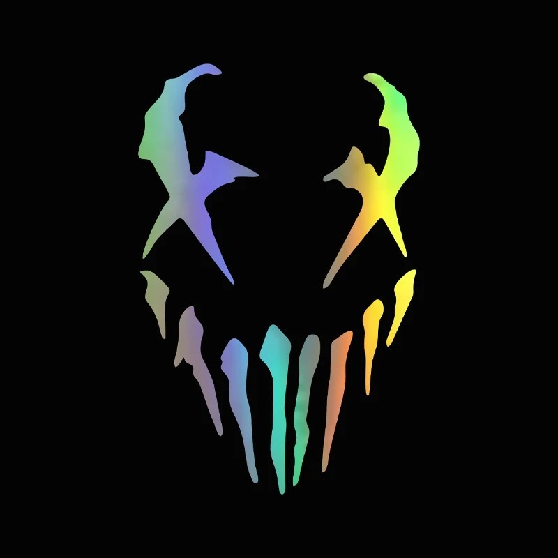 G013 8.5X13CM Stiker Motor Stiker Mobil Reflektif Stiker Pola Iblis Mobil Granmax Apv Brio Avanza Xe