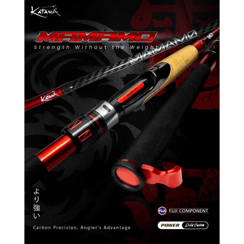 TERBARU JORAN PANCING KATANA MAMAMO BAHAN CARBON SOLID PANJANG 180CM 15 - 20LBS MARIT SUDAH FUJI
