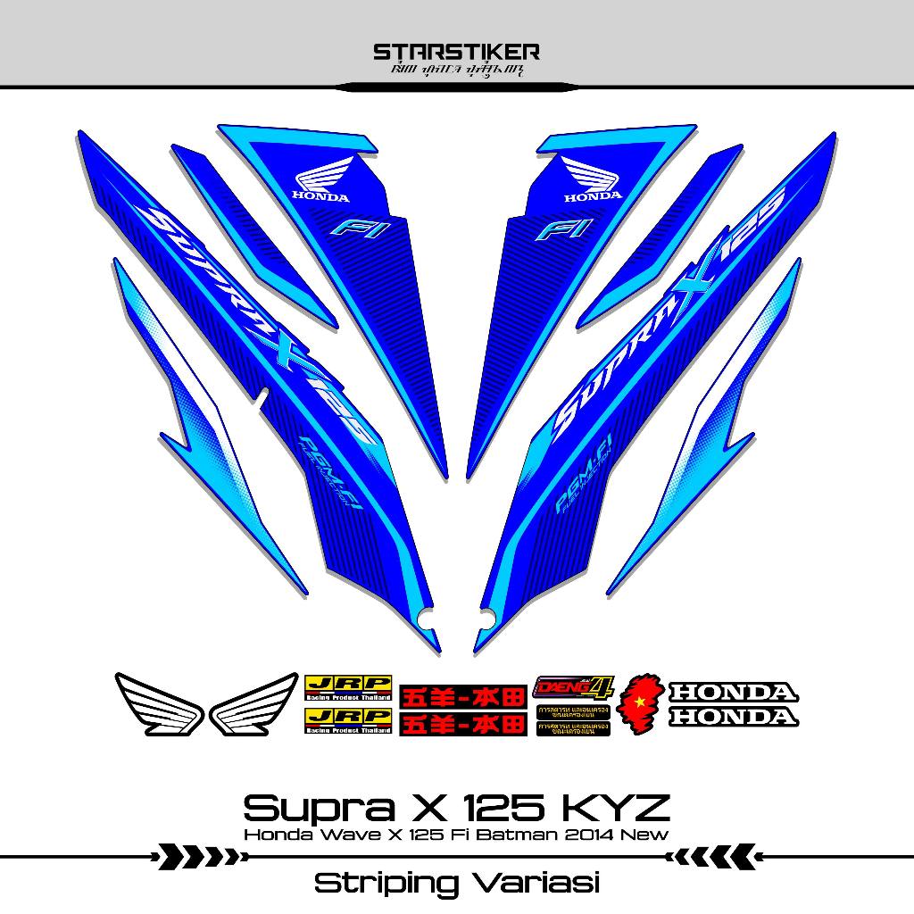 STRIPING SUPRA X 125 FI K127 STIKER STICKER HONDA SUPRA KYZ NEW FI 2014 2018 ORI PRINTING WAVE 125R