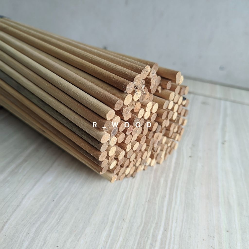 Dowel Kayu 6mm Panjang 50cm (isi 10pcs) - Dowel kayu ramin