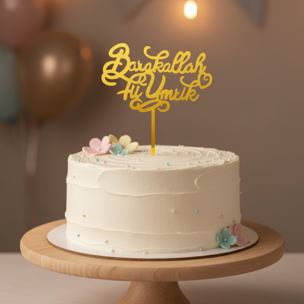 topper cake Barakallah Fii Umrik