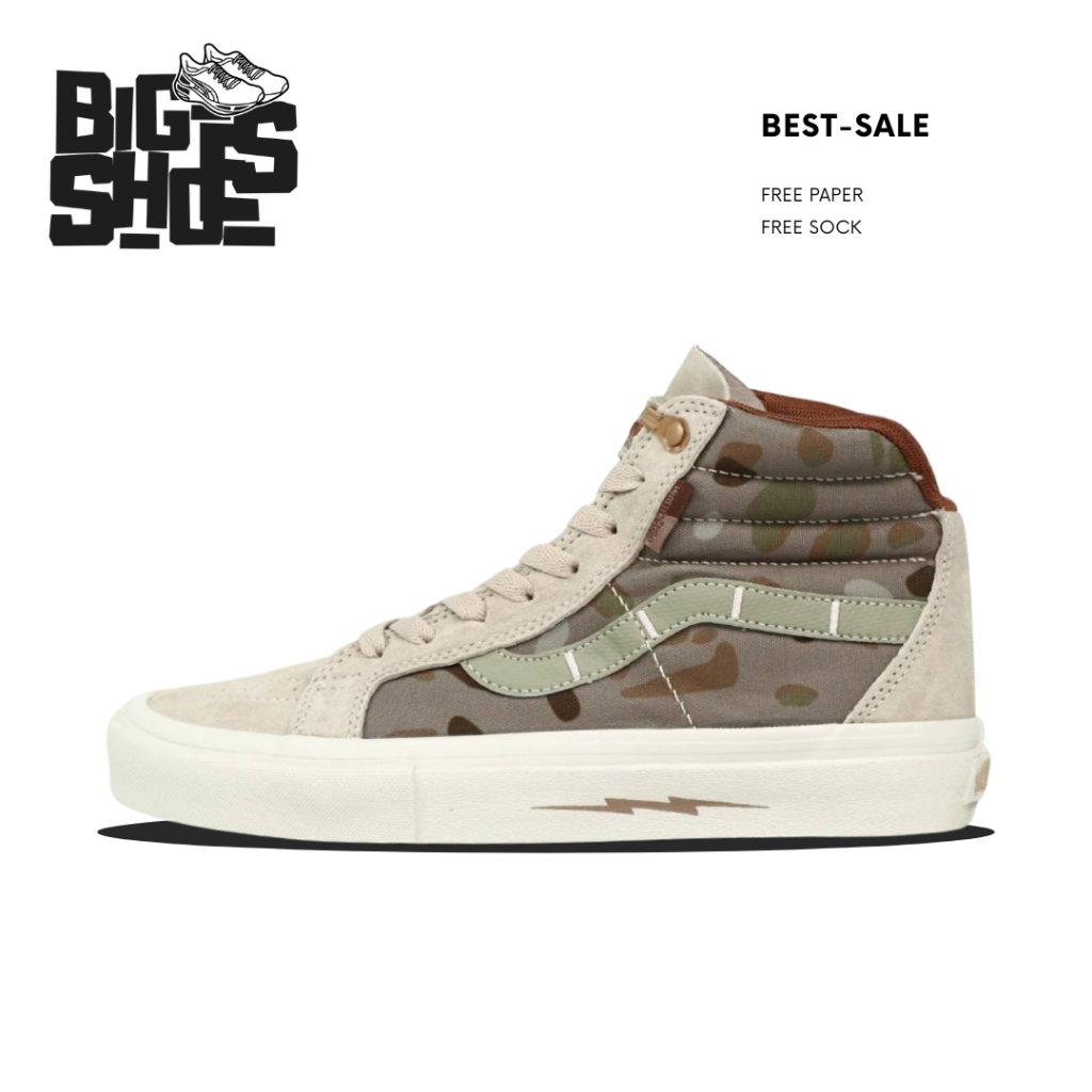 Sepatu Vans Sk8 High Notchback Defcon Multicam Arid Brown Camo - Bigshoes