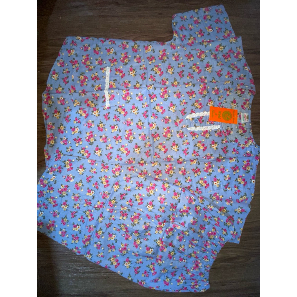Tebobok - Jumbo Hoki & Sheila 3/4 Label Orange | Baju Tidur Katun Hoki & Sheila