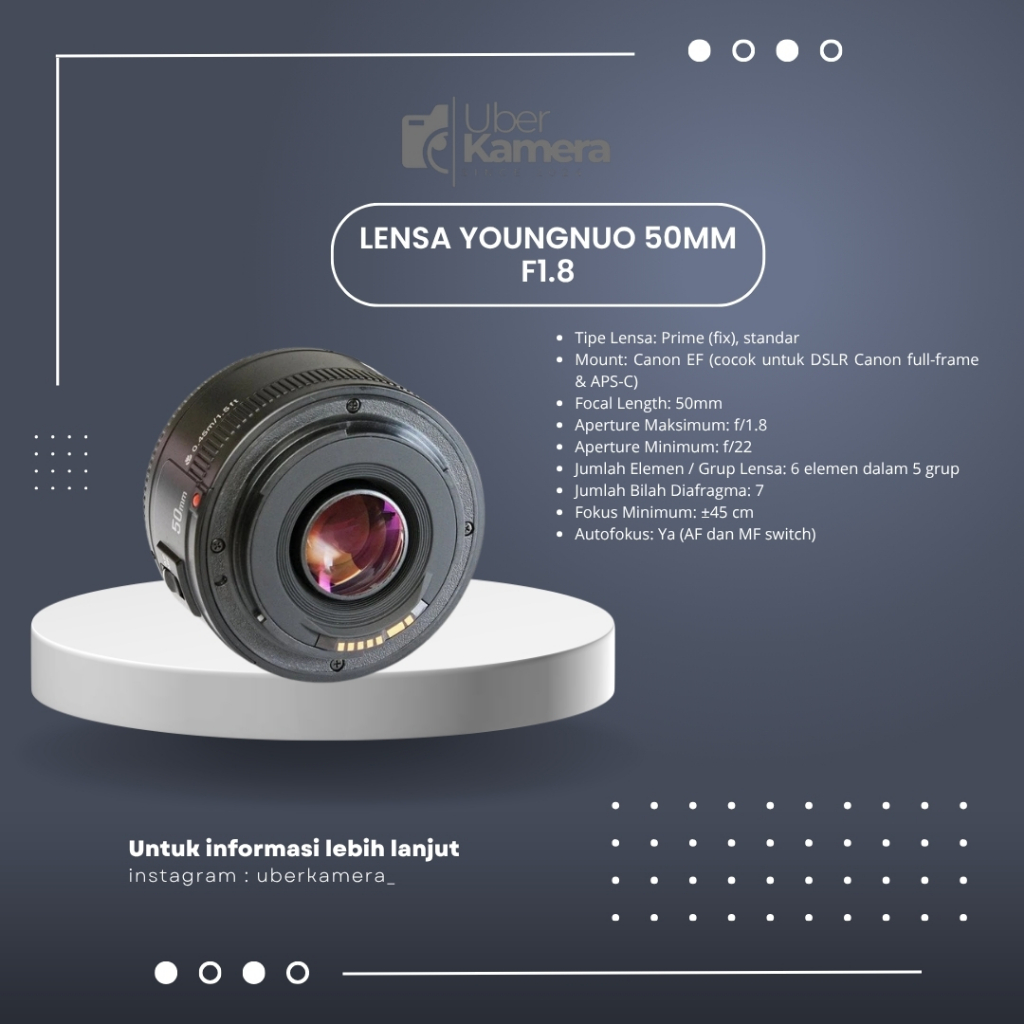 LENSA YOUNGNUO 50MM F1.8 FOR CANON & LENSA YOUNGNUO 35 MM F2 FOR CANON