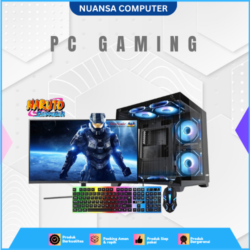 1Set Pc Ryzen 5 5500 Ram 16gb RTX 3050 ssd 256gb hdd 500gb Fullset