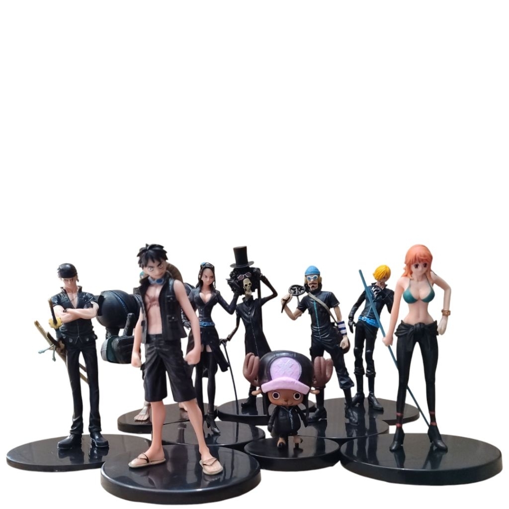 Action Figure One Piece Luffy Black Crew Set 9
