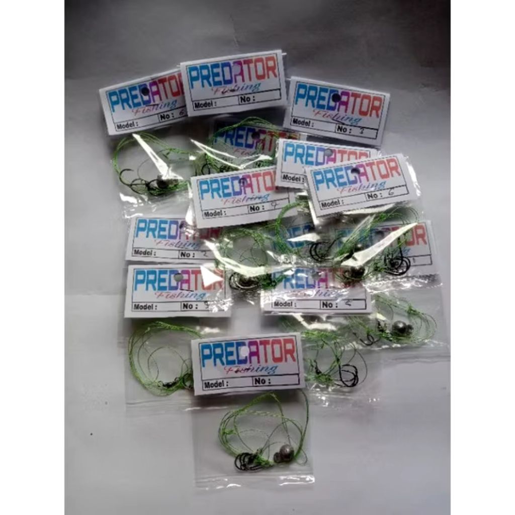 rangkaian pancing glosor 3kail menggunakan benang PE