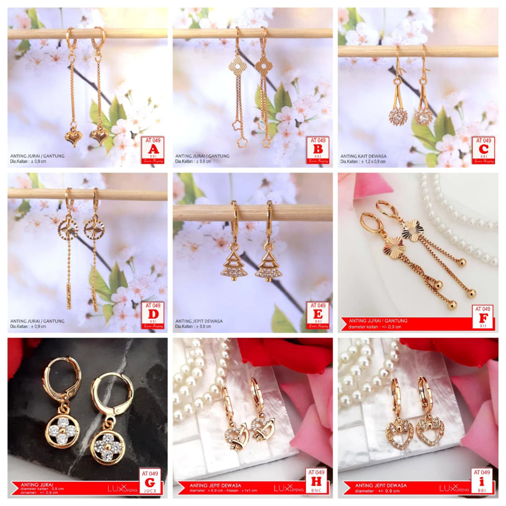 AT 049 Anting Panjang Wanita Permata Zikron Aksesoris Xuping Dewasa Luxx Xuping