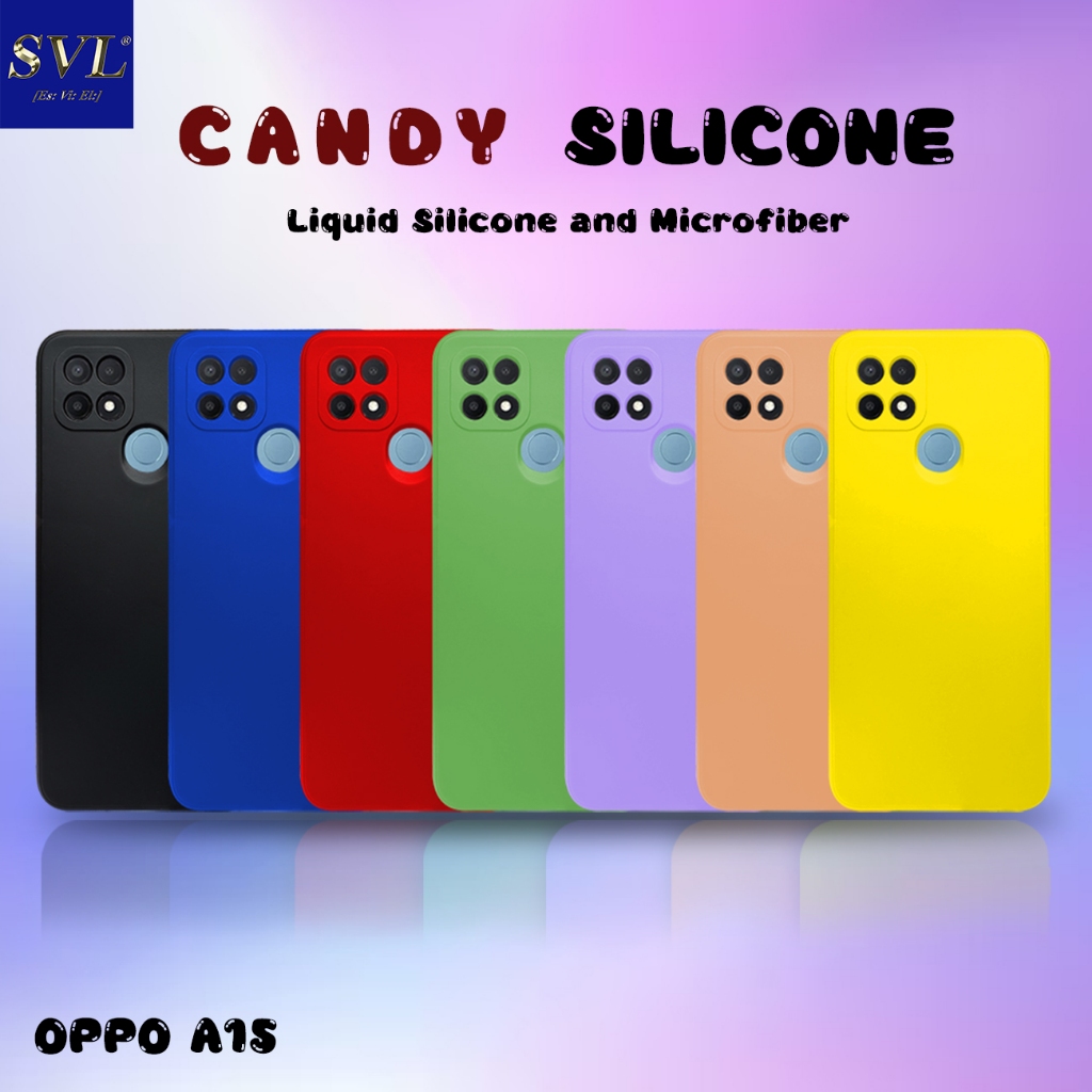 [ CUCI GUDANG ] Case Hp Oppo A15 / A15S Candy Case Softcase MICROFIBER