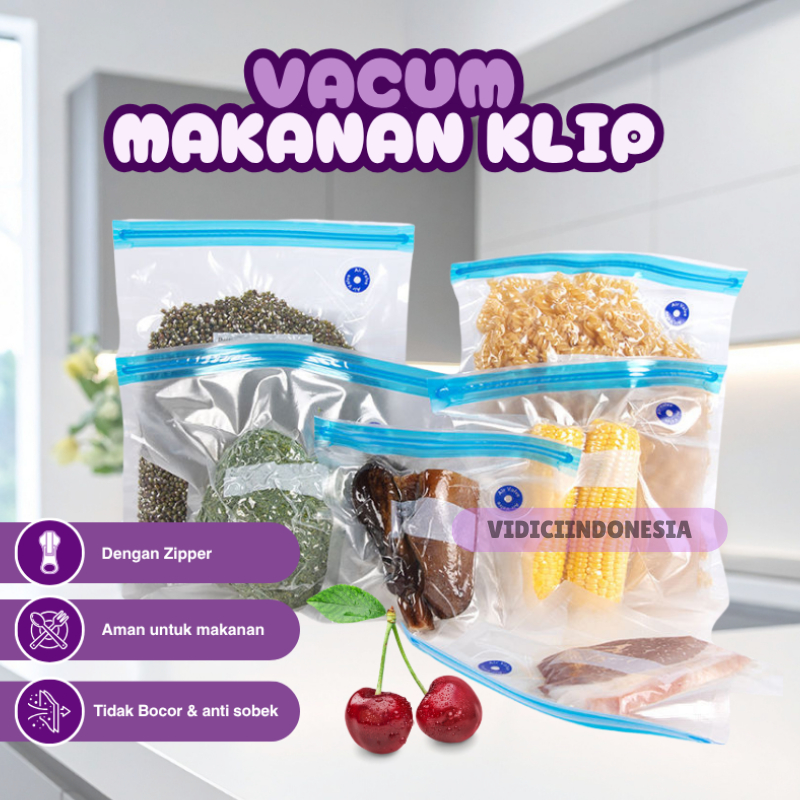 Vacuum Makanan Zipper Lock / Plastik Vacuum Makanan Food Grade