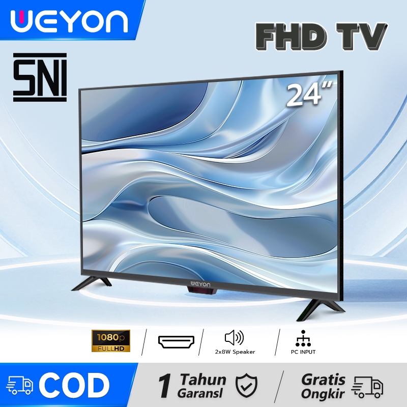 Weyon Digital 24/25 Inch TV LED FHD Murah Support AV