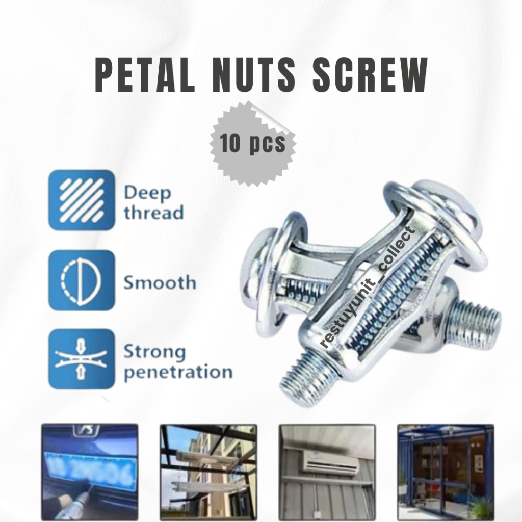 Rivet Plat Metal Mur Baut Drat Sekrup Fisher M4 M5 M6 Skrup