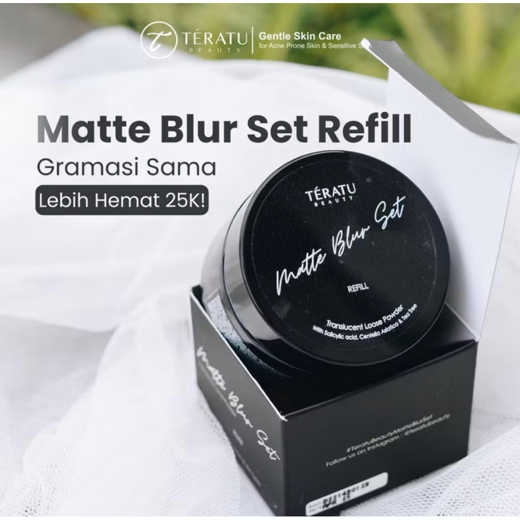 SmS. Teratu matte blur set loose powder refill / Teratu bedak tabur refill