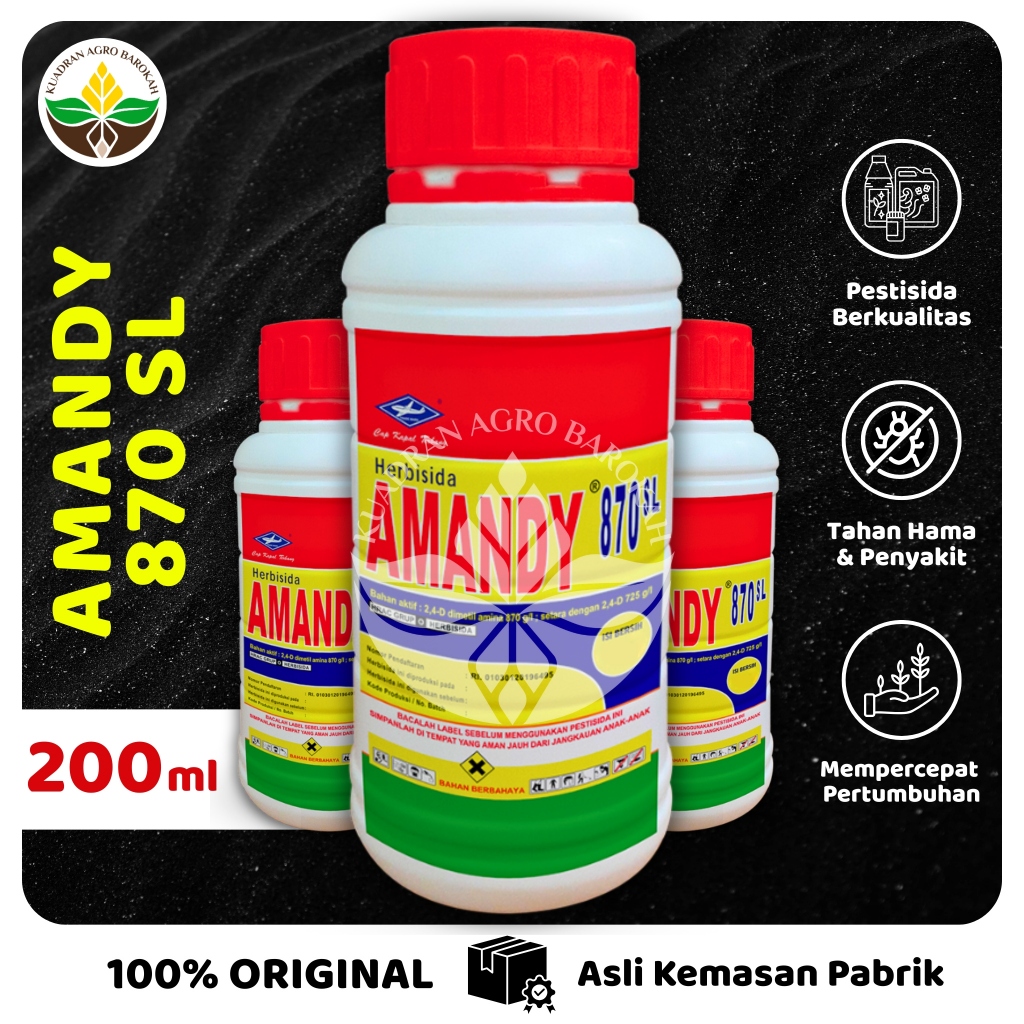 Herbisida AMANDY 870 SL 200 ml - Cap Kapal Terbang