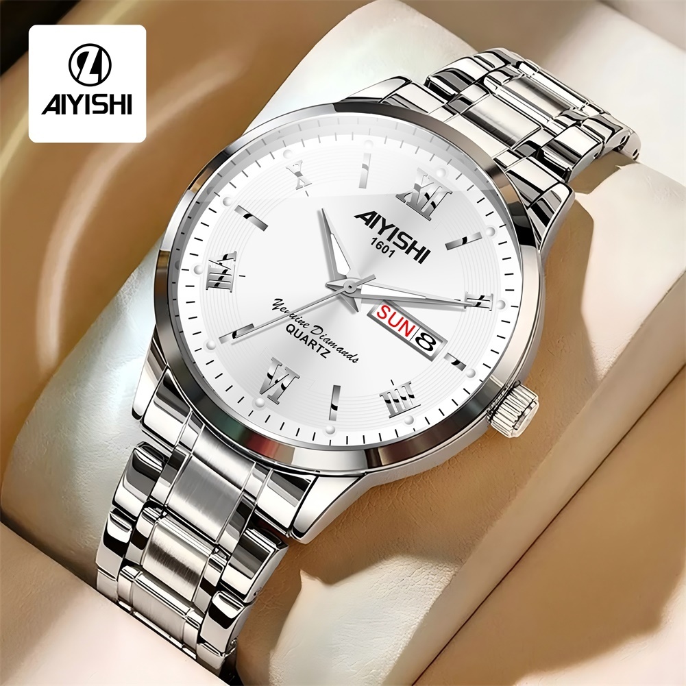 Jam Tangan Pria AIYISHI Original Tahan Air Analog Kalender Army Quartz Anti Air Untuk Cowok / Jam Ta