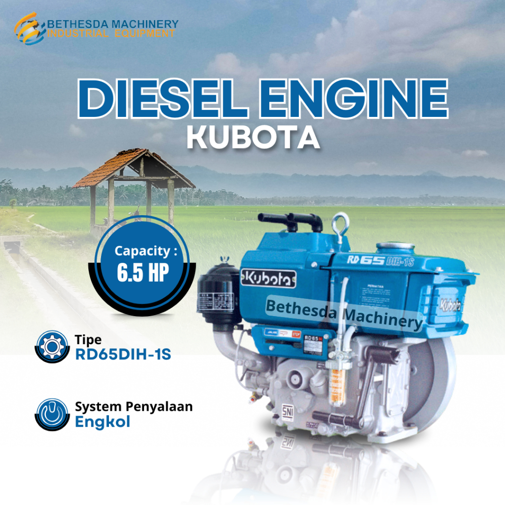 Diesel Penggerak Kubota 6.5 HP - 6.5 PK Hopper Engkol Manual