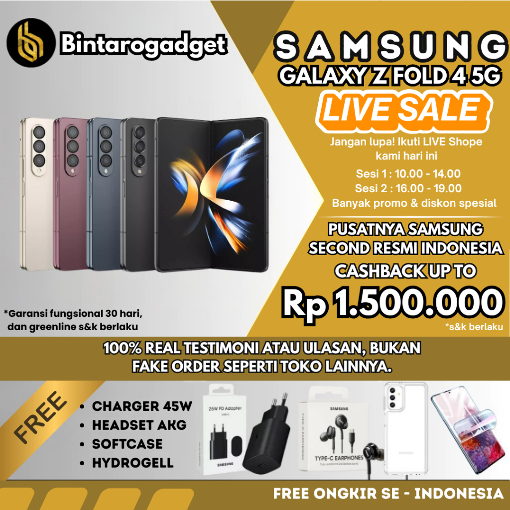 SEIN Samsung Galaxy Z Fold 4 5G 1TB 512GB 256GB | Fold 3 | Z Flip 3 8/128GB Second Fullset Original