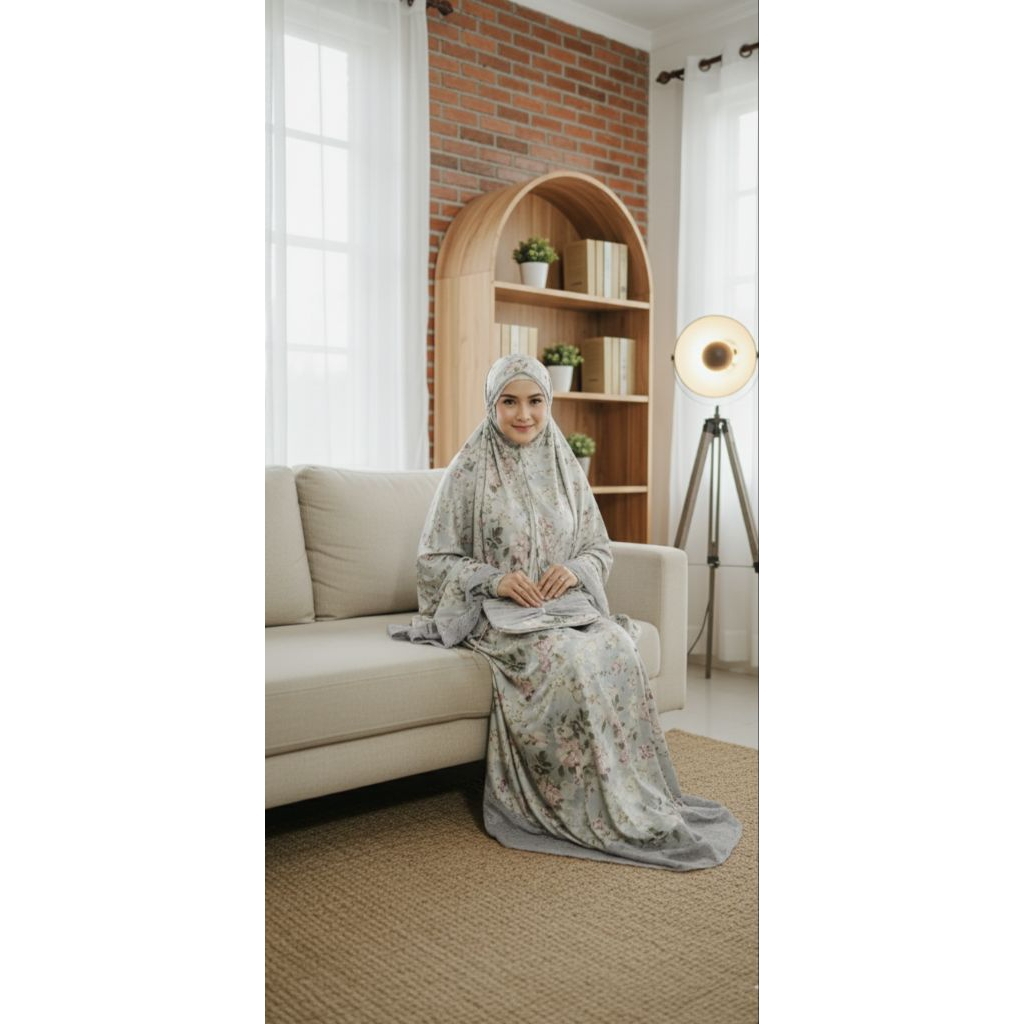 ZaaLove_Mukena Armani Silk 2in1 Kinaya Jumbo mewah adem Dewasa