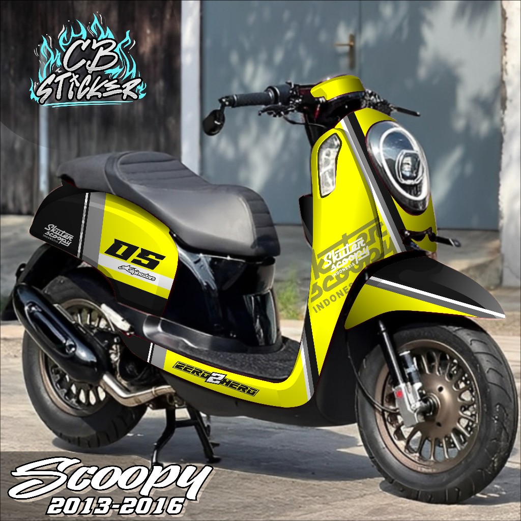 Decal Sticker Scoopy Fi lama 2013 2014 2015 2016 decal scoopy fullbody Full Blok