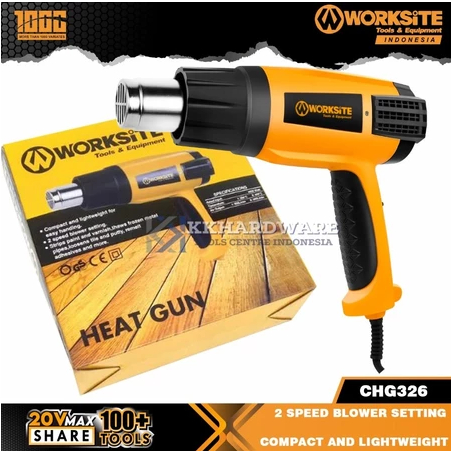 WORKSITE Mesin Heat Gun / Hot Gun Cordless 20V CHG326