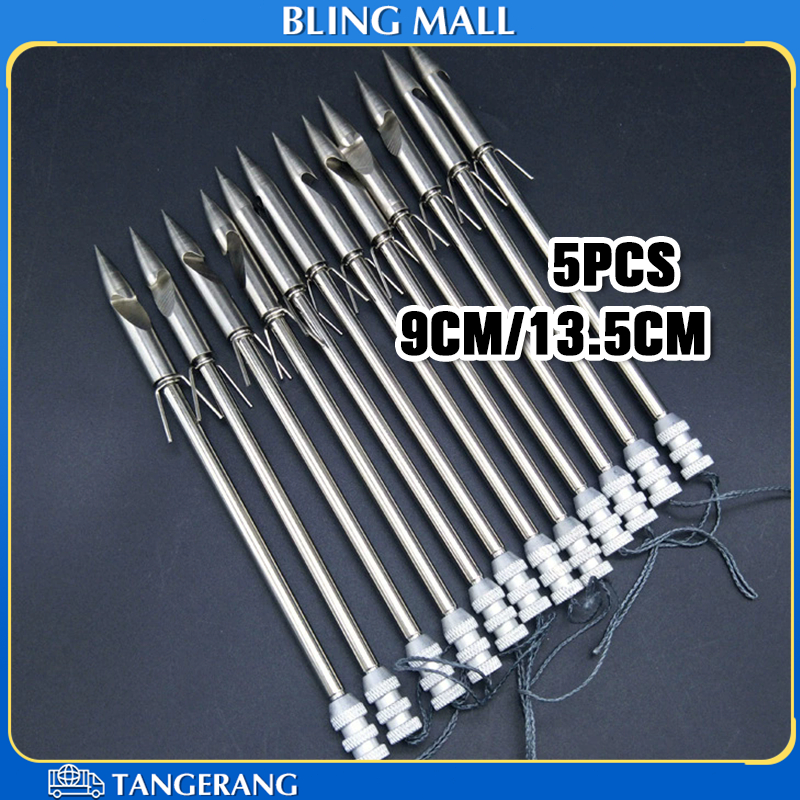 5PCS 9CM/13,5CM Katapel Ikan Tembakan Air Dalam Baja Tahan Karat Katapel Ikan Katapel Kepala Aksesor
