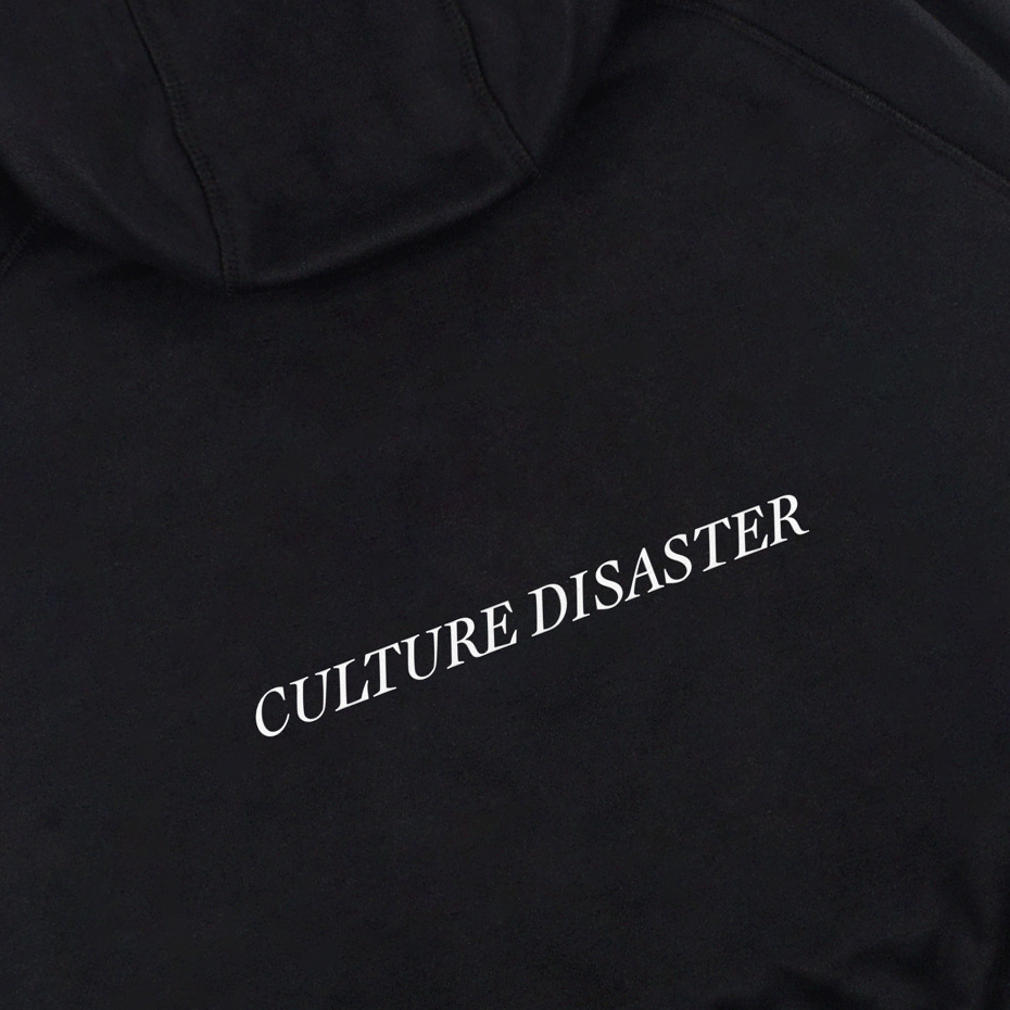 Troy Company Hoodie Boxy Raglan Double Slider Zip Black Culture Disaster - Hoodie Hitam ZDSH 3364