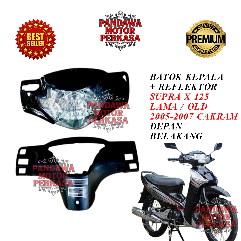 Batok Set Reflektor Lampu Supra X 125 Lama Old 2005 2006 2007 Hitam Cakram Supra X 125 D 125 R Totok