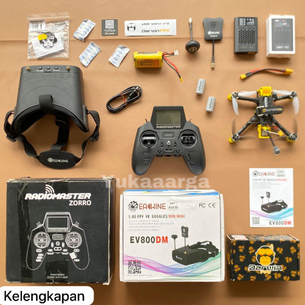 DRONE FPV DARWINFPV FOLDAPE4 4 INCH ELRS | RTF / Ready To Fly (Paket Lengkap)